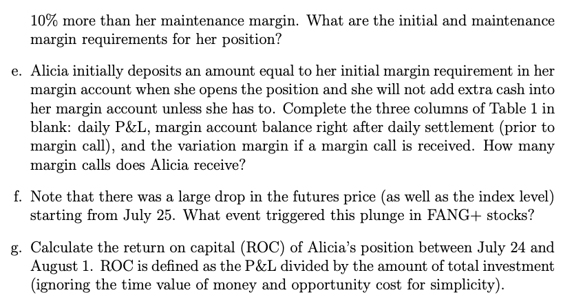 Table 1: Daily market data of September 2018 FANG+ Index futures and