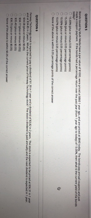  QUESTIONS Bonds issued by Multi Media have a par value of