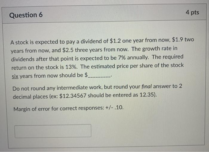 dividend next year of $2.3. The dividend amount is expected to grow