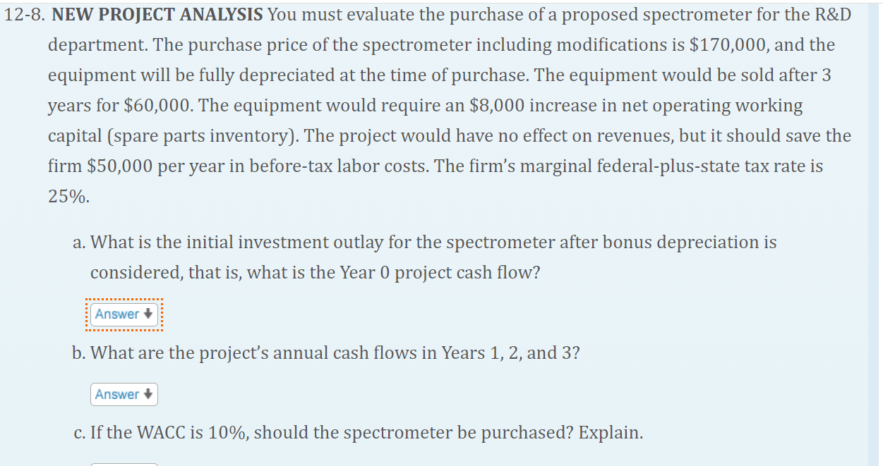 or problem 12-8 in the concise 6th or concise 7th edition. If