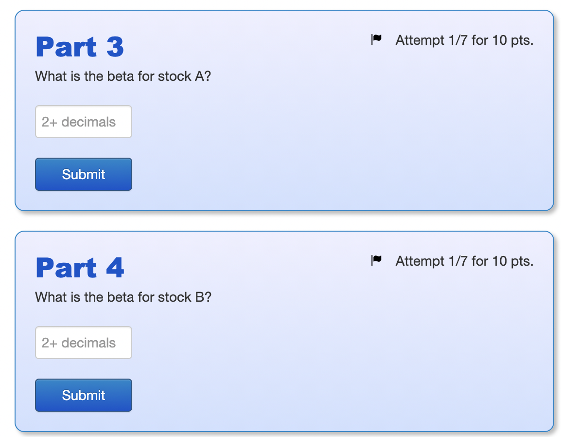 B, given different states of the economy: State (s) Recession Probability E(ra,s)