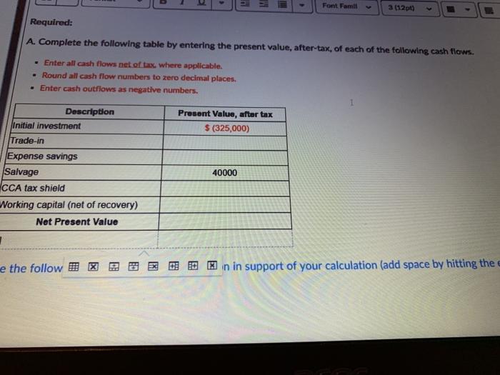 purchase of a new machine for $325,000. The firm's old machine has