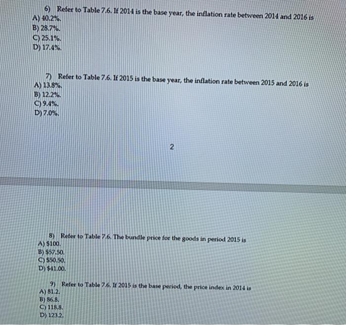 u. Exercice 2 : Choose the right answer : INFLATION AND CPI