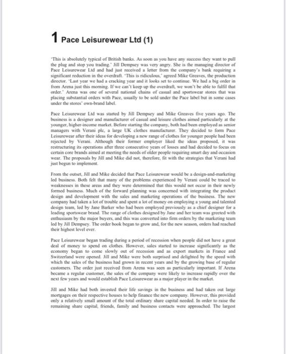  1 Pace Leisurewear Ltd (1) This is absolutely typical of British