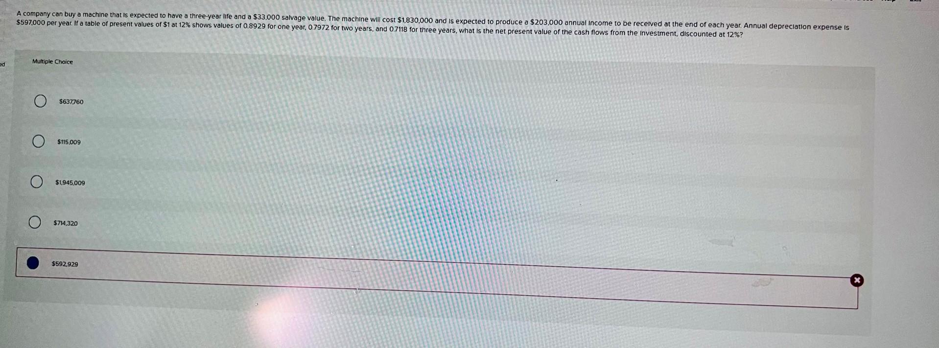period. Plymouth Inc. is analyzing two potential Investments Project W $77,000 Project