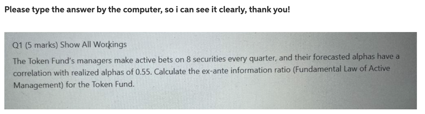  Please type the answer by the computer, so i can see