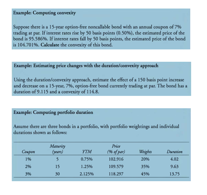  Example: Computing convexity Suppose there is a 15-year option-free noncallable bond