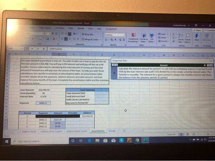  De Assignment Gomm e Can PU Page Layout Formulas -Am LL