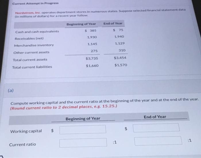  Current Attempt in Progress Nordstrom, Inc. operates department stores in numerous