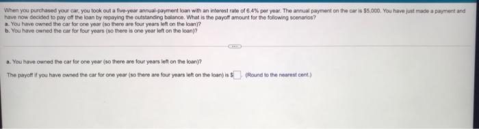 please explain how you solved it! thanks When you purchased your car