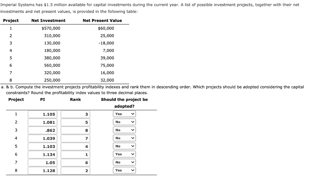 Calculate the aggregate net present value. Round the answer to the