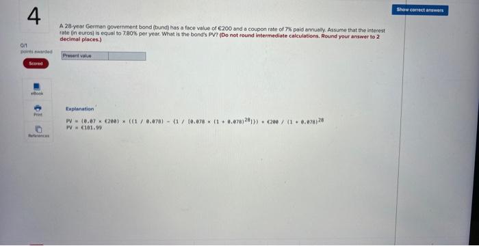 discount rate of 5.2/2=2.6% a. What is the present value of the