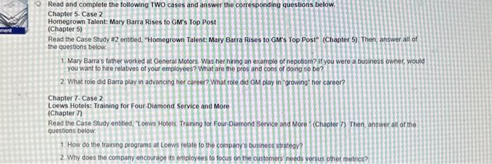  Read and complete the following TwO cases and answer the corresponding