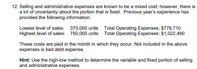 and control purposes they utilize a monthly master budget. Their fiscal year
