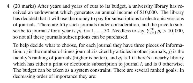 IF YOU USE EXCEL SOLVER IT WILL BE HEAVILY DOWNVOTED. USE LINGO