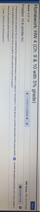  Save Homework: HW 4 (Ch. 9 & 10 with 5% grade)