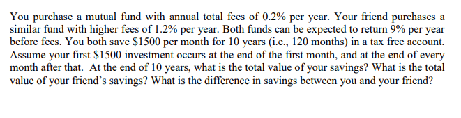  Please show all work and equations as needed. You purchase a