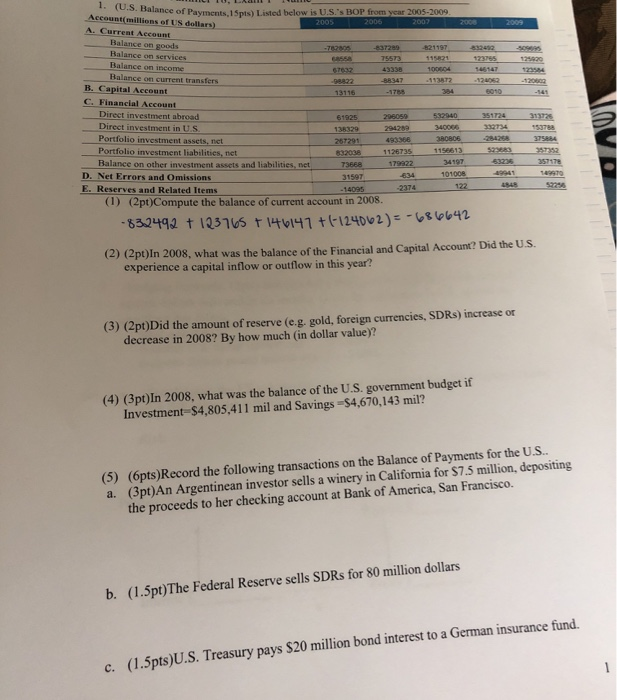  Hello, please help me answer remaining questions. Please show work so