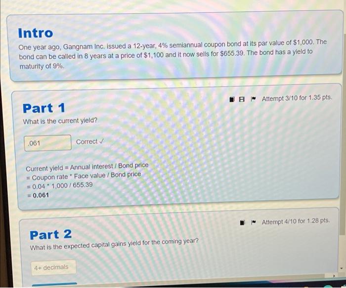 How to do part 2 please. Can be done on excel. Intro
