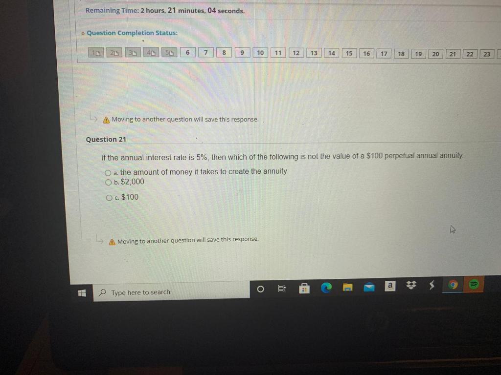 explain answer Remaining Time: 2 hours, 21 minutes, 04 seconds. Question Completion