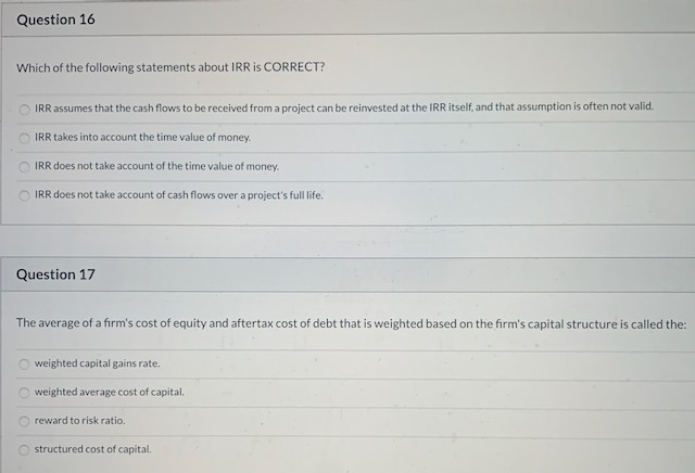 normal cash flows has an IRR greater than the WACC, the project
