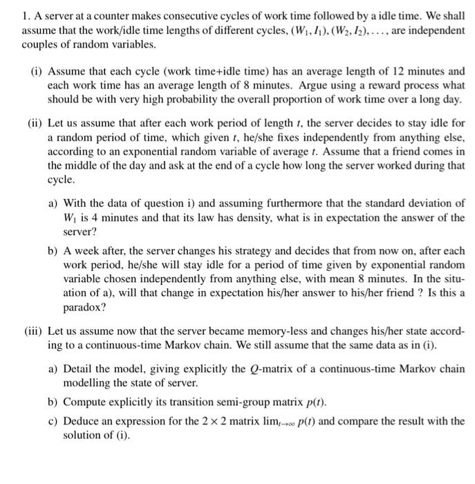 can you please solve this question step by step? 1. A server