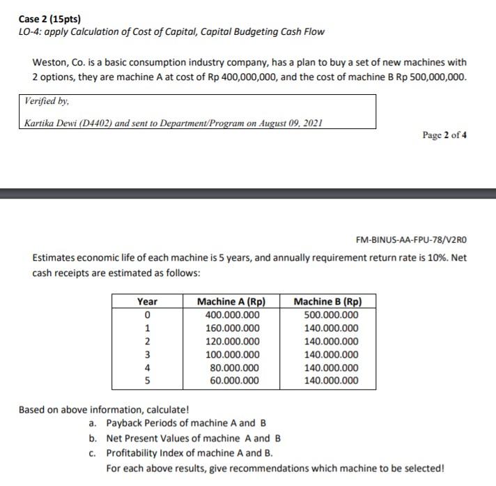 Please answer the question using excel and show the calculation Please answer