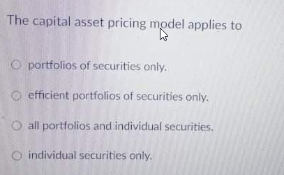 when O a portfolio contains many securities. o one of the securities