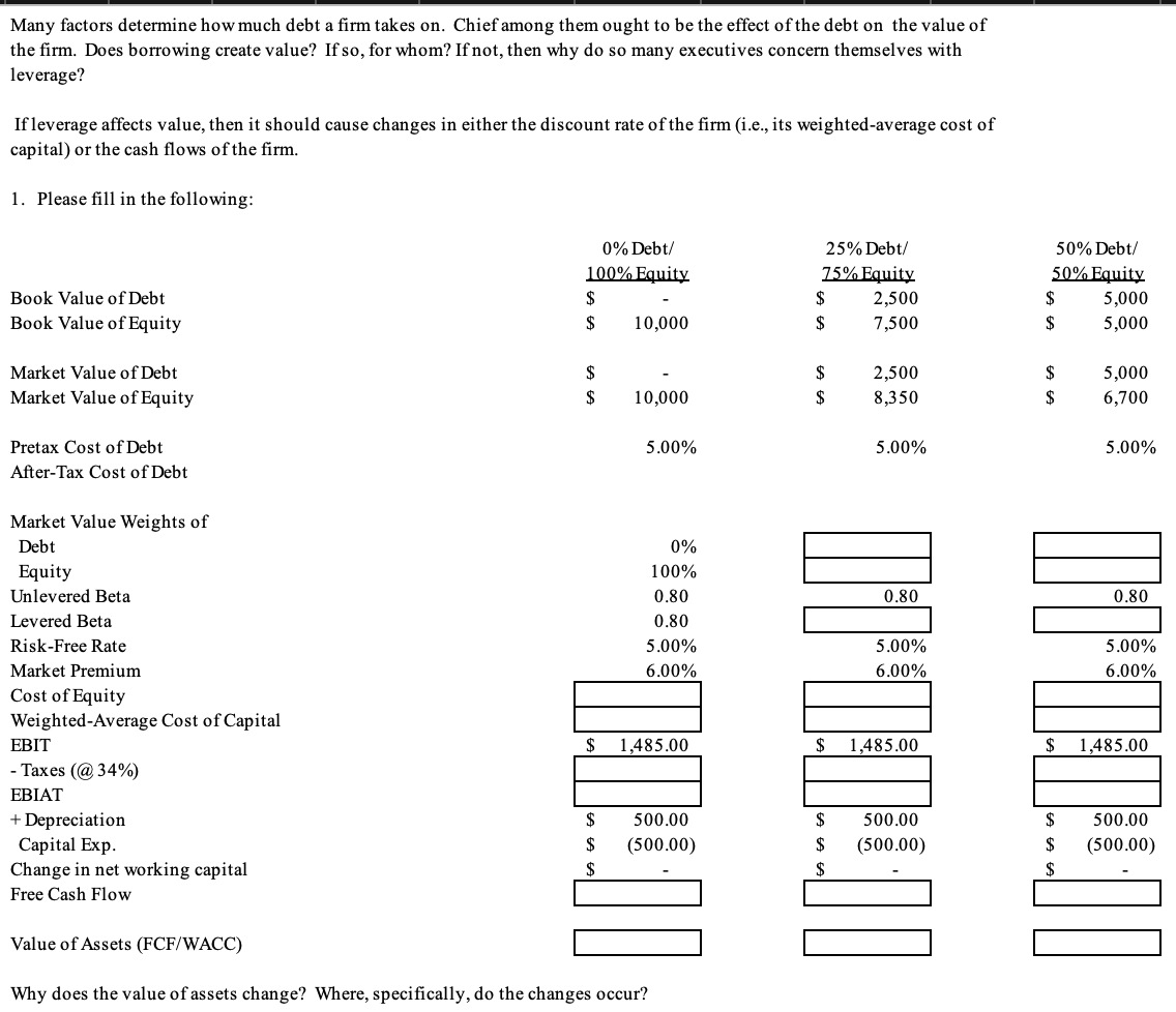 Need help with the problem being done in Excel Many factors determine
