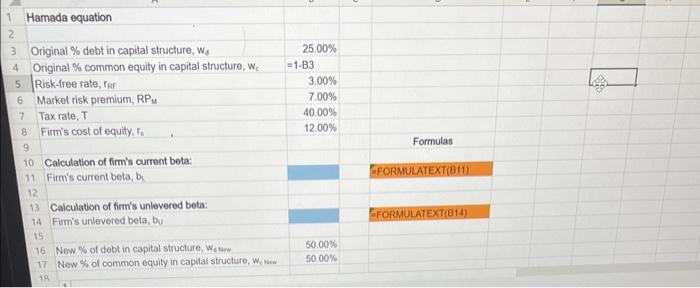 trying to establish its optimal capital structure. Its current capital structure consists