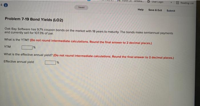  ambika... DUser Login Reading List Saved Help Save & Exit Submit