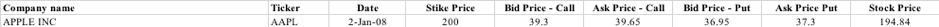 long position (1,000 stocks) in a large company in the U.S equity