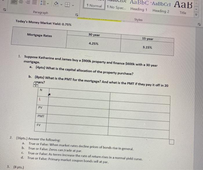  1 No Spac... Heading 1 Heading 2 1 Normal Paragraph Title