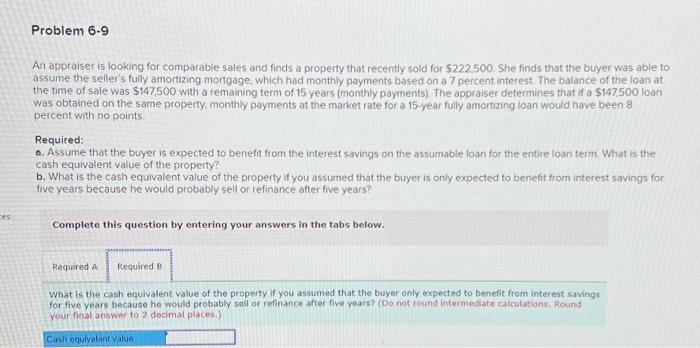 property that recently sold for $222,500. She finds that the buyer was