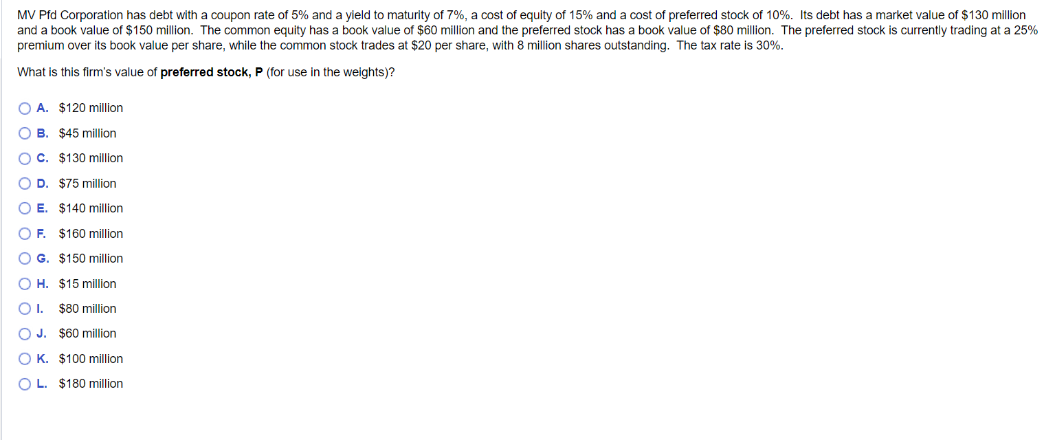 Q16 PLEASE ANSWER CORRECTLY AND PROMPTLY!! PLEASE SHOW ALL WORK!! MV Pfd