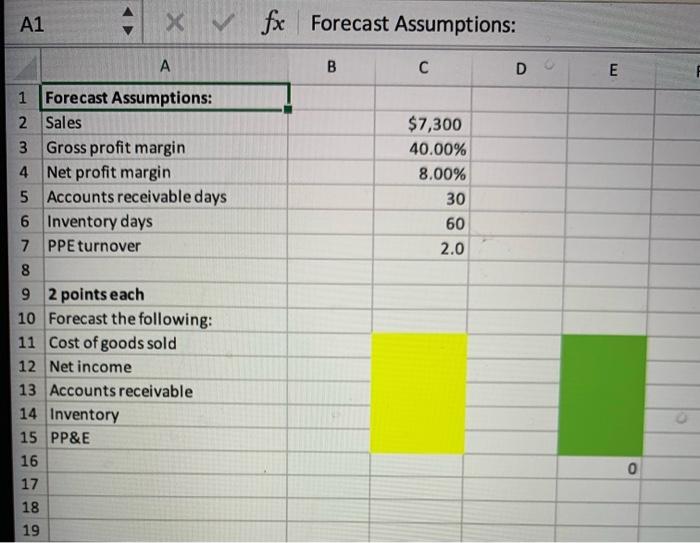 see a yellow pre-formatted cell where your final solution will appear. 4