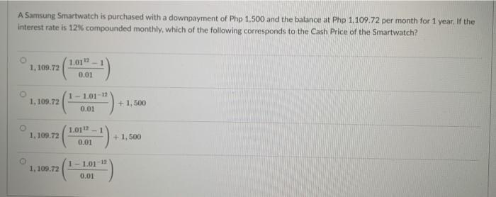 in the bank that pays 10% compounded monthly, so she will have