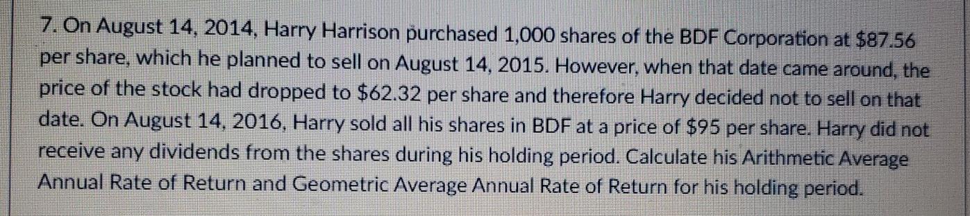 please answer in formulas or financial calculator values and round decimals to