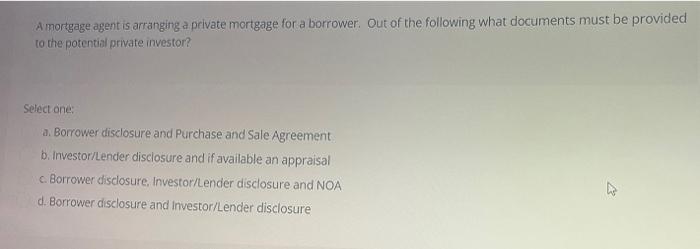This is part of a case study two part question A mortgage