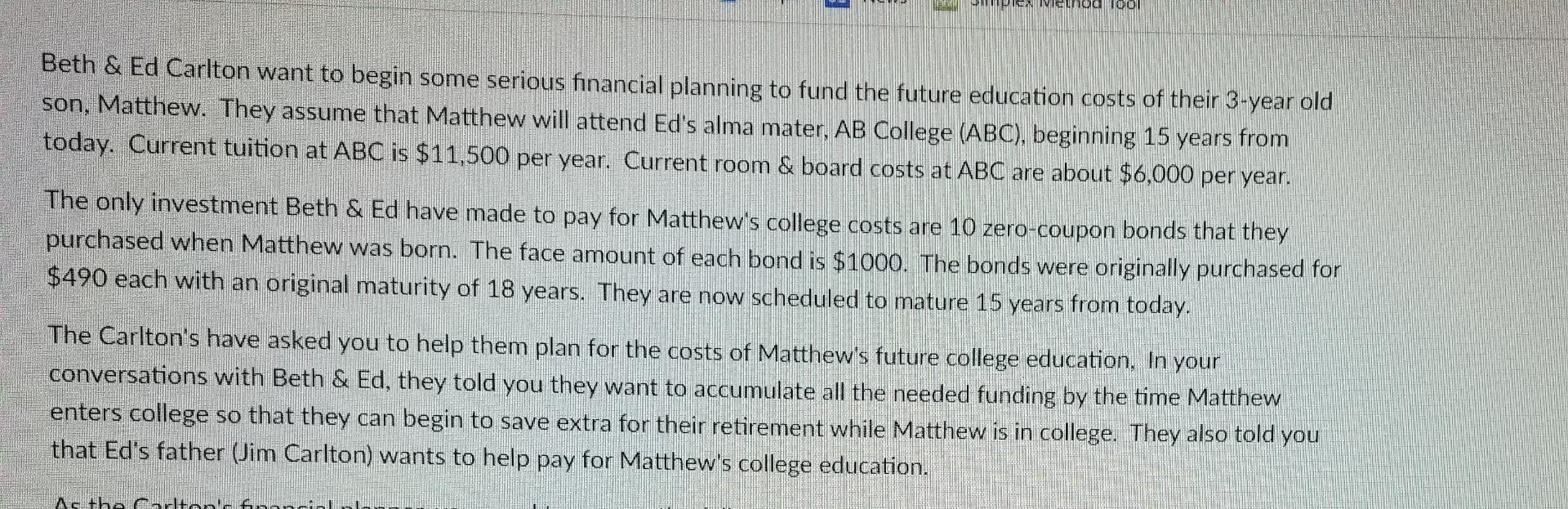  #2 Only Beth \& Ed Carlton want to begin some serious