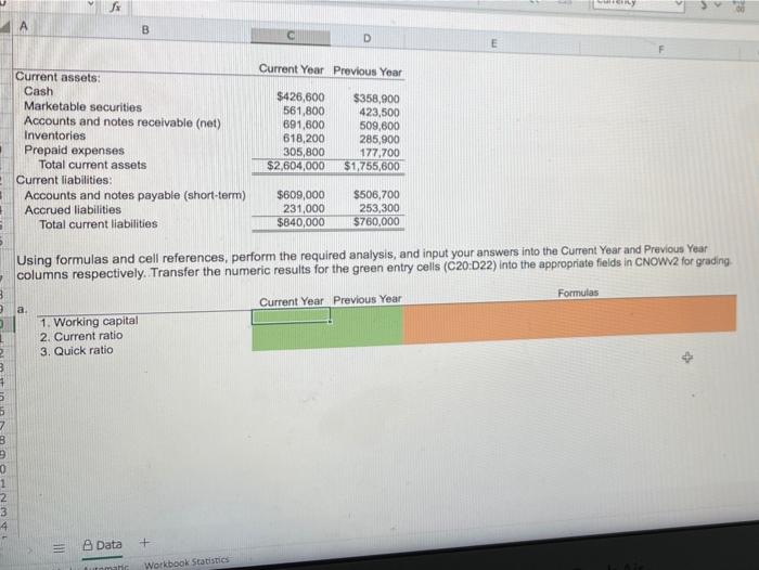 sheet of Nito Company at the end of two recent fiscal years