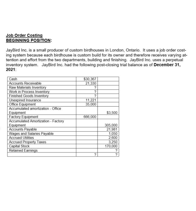 please insert the amount with the question mark sign Job Order