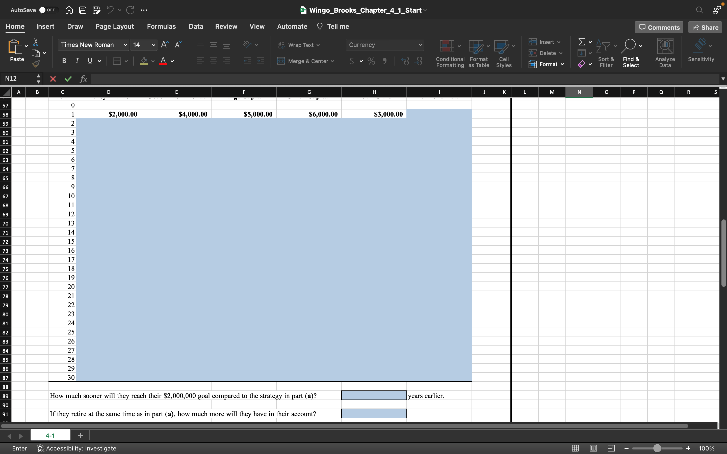 Use the Excel FV function and assume that all savings are made