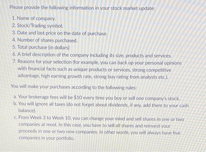 of tracking the stock market, conducting research on the companies, and preparing