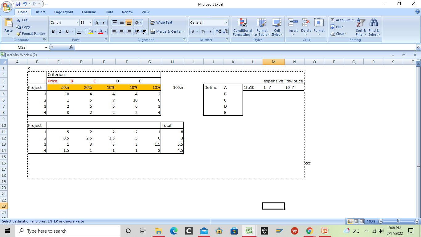  - Microsoft Excel Cla - Home Insert Page Layout Formulas Data