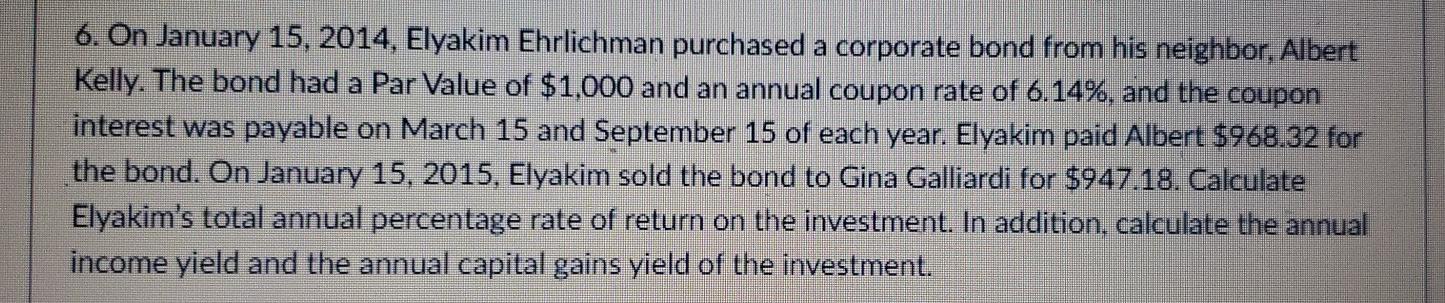 please answer in formulas or financial calculator values and round decimals to