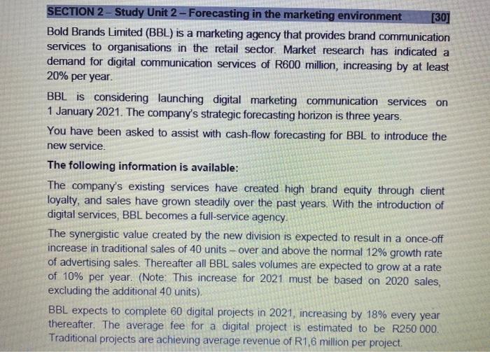 services may vary by 25% either way. 2.6.1 Perform a scenario analysis
