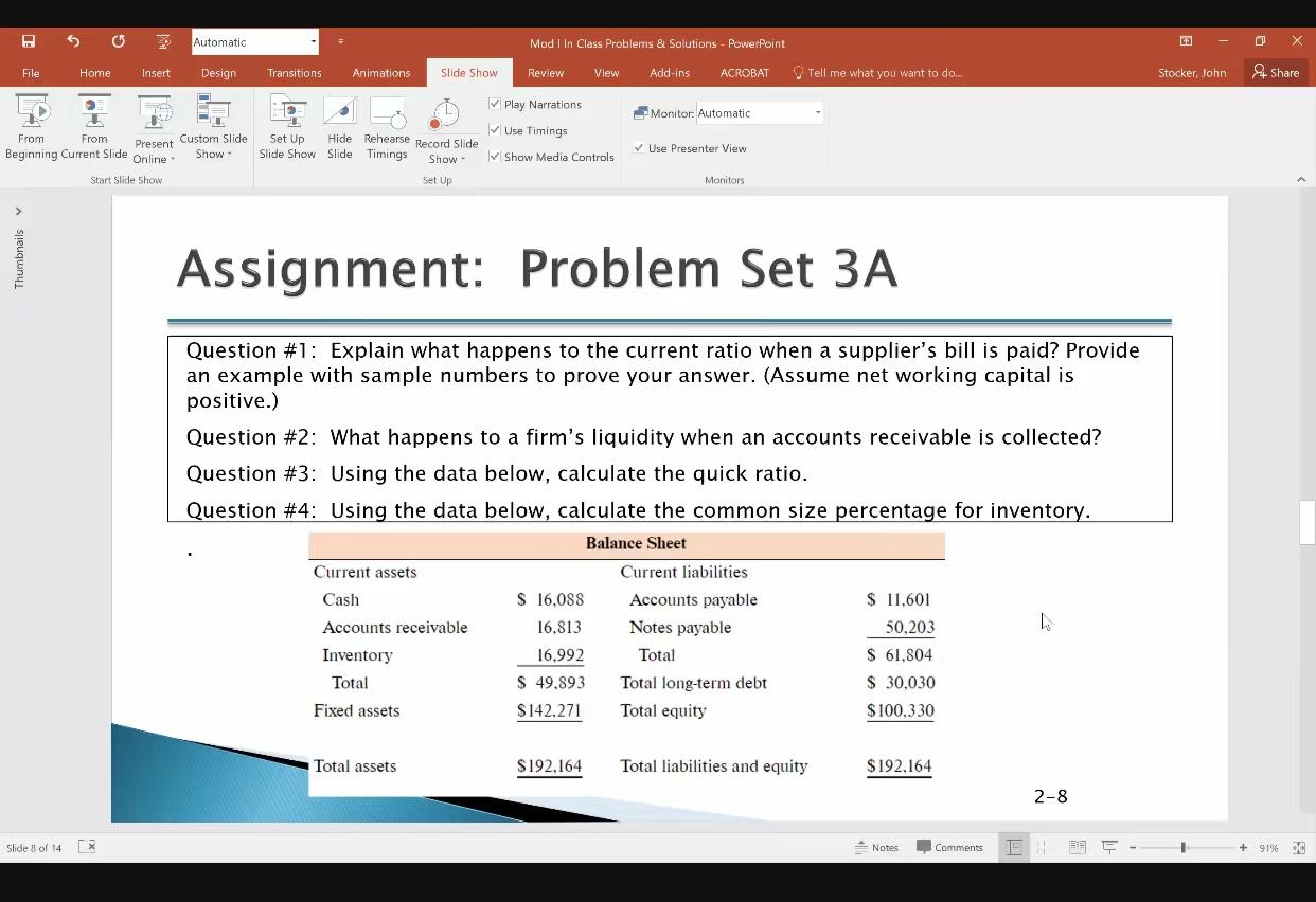  R Automatic Mod 1 In Class Problems & Solutions - PowerPoint