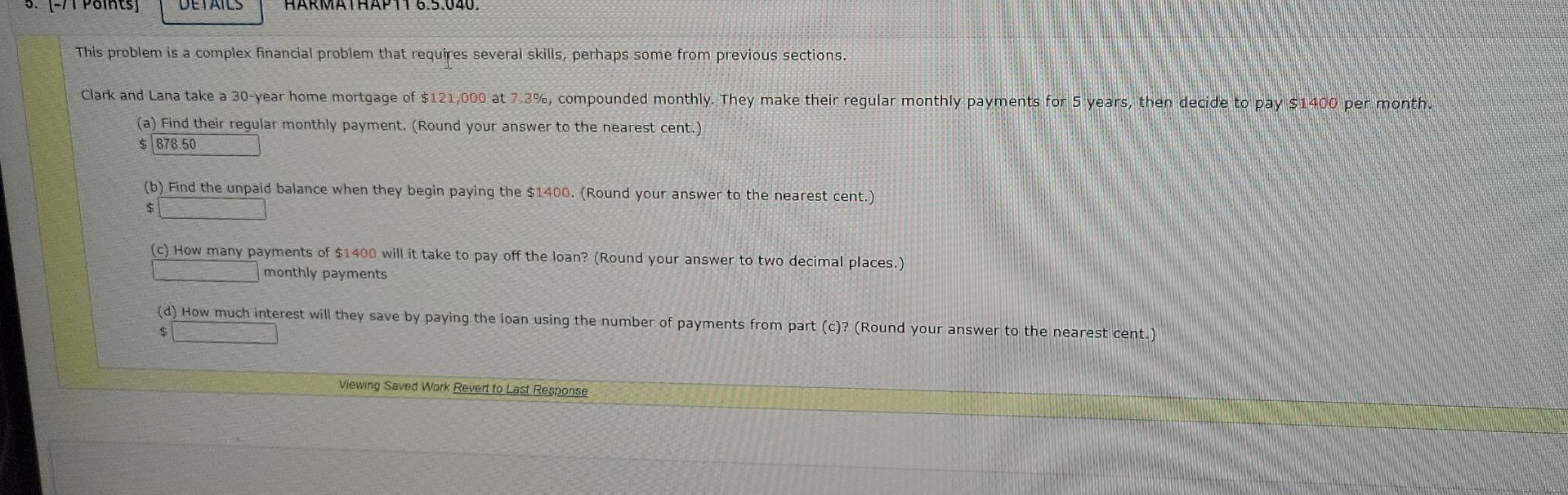 3. DETAILS HARMATHAP116.5.040. This problem is a complex financial problem that