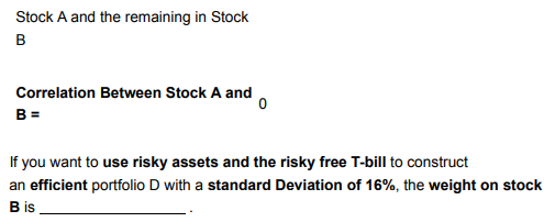 following information, please address the following question. Expected Sharpe return Std. Dev
